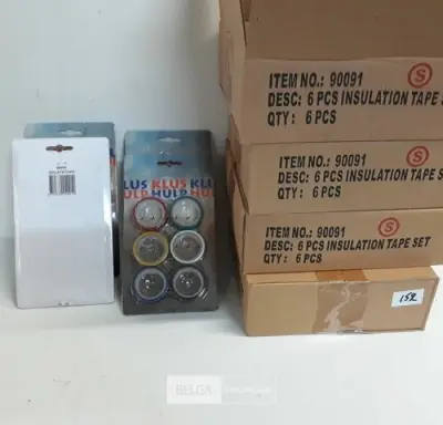 24 x Isolatie tape 6 stuks gekleurd – kavel bij Belga Veilingen, Oudsbergen