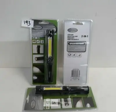 3 x Looplamp zaklamp 2 in 1 – kavel bij Belga Veilingen, Oudsbergen