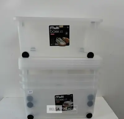 4 x Opbergdoos op wielen 60x35x25 cm – kavel bij Belga Veilingen, Oudsbergen