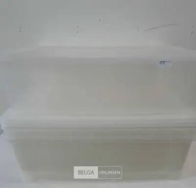 4 x Opbergbox 55x39x16 cm met deksel – kavel bij Belga Veilingen, Oudsbergen