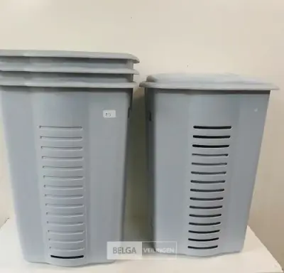 3 x Linnenbak Curver 60L – kavel bij Belga Veilingen, Oudsbergen