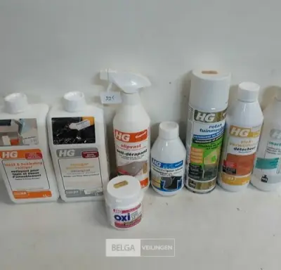 8 x HG producten 8 assorti – kavel bij Belga Veilingen, Oudsbergen