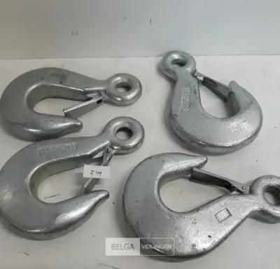 4 x Hijshaken verzinkt met klep 2500 kg – kavel bij Belga Veilingen, Oudsbergen