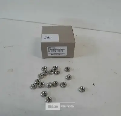 1 x Zeskantmoer INOX A2 M 6 200 stuks – kavel bij Belga Veilingen, Oudsbergen