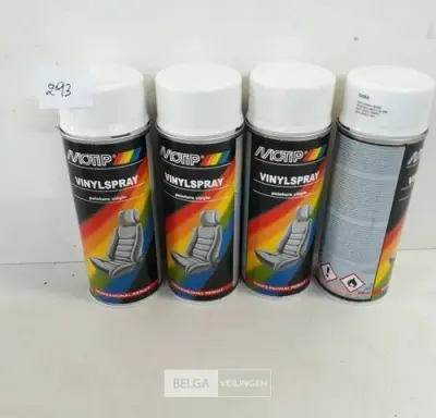 4 x Vinylspray wit Motip 400ml – kavel bij Belga Veilingen, Oudsbergen