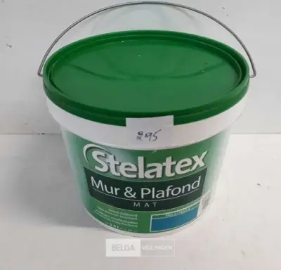 1 x Muur en plafond verf Stelatex 2,5L – kavel bij Belga Veilingen, Oudsbergen