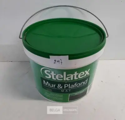 1 x Muur en plafond verf Stelatex 2,5L – kavel bij Belga Veilingen, Oudsbergen