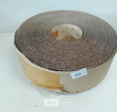 1 x Schuurpapier op rol K40 93mm x 50 M – kavel bij Belga Veilingen, Oudsbergen