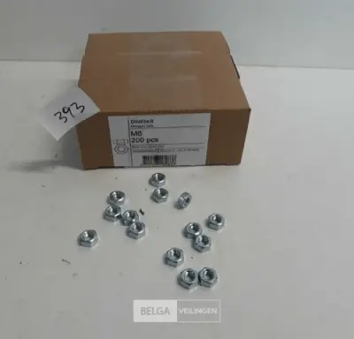 3 x Zeskantmoer verzinkt M 6 200 stuks – kavel bij Belga Veilingen, Oudsbergen