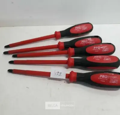 5 x Schroevendraaier kruis PH 3 Witte VDE – kavel bij Belga Veilingen, Oudsbergen