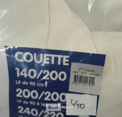1 x Dekbed 140x200 B-kwaliteit – kavel bij Belga Veilingen, Oudsbergen