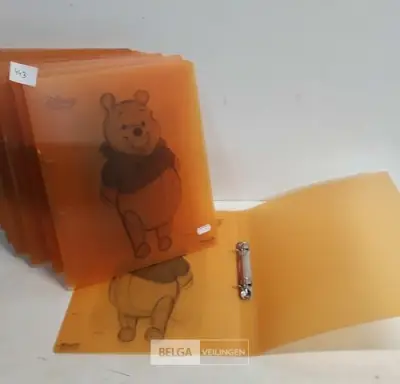 7 x Ringmap pvc Winnie the phoo – kavel bij Belga Veilingen, Oudsbergen
