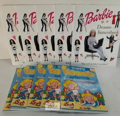 5 x Vakantie oefenboek + 5 x Barbie boek – kavel bij Belga Veilingen, Oudsbergen