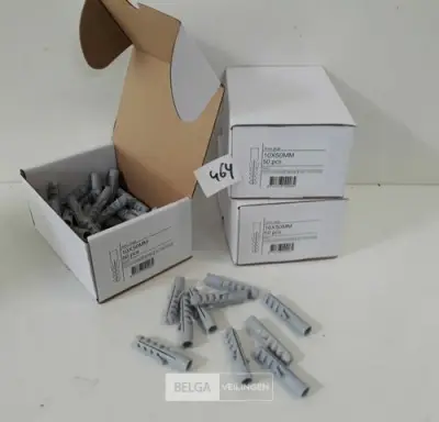 3 x Muurplug nylon 10 mm 50 stuks – kavel bij Belga Veilingen, Oudsbergen
