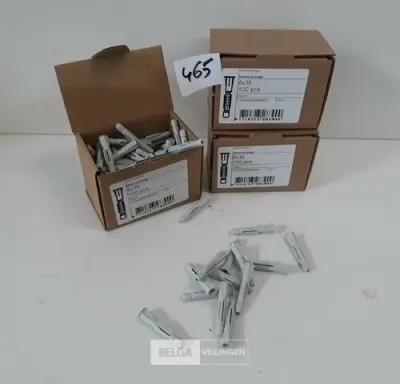 3 x Universeelplug nylon 6 mm 100 stuks – kavel bij Belga Veilingen, Oudsbergen