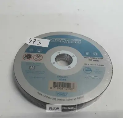 1 x Snijschijven 10 stuks 125mm metaal + inox – kavel bij Belga Veilingen, Oudsbergen