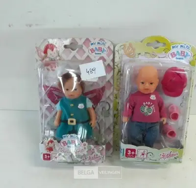 2 x Baby born popje 2 assorti – kavel bij Belga Veilingen, Oudsbergen