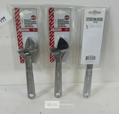 3 x Moersleutel 205 mm – kavel bij Belga Veilingen, Oudsbergen
