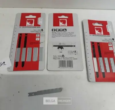 3 x Decoupeer vervangzaag metaal 5 stuks U-model – kavel bij Belga Veilingen, Oudsbergen