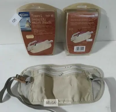 3 x Heuptas met 2 vakken met rits 13x27 cm – kavel bij Belga Veilingen, Oudsbergen