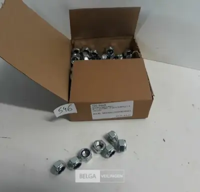 1 x Zeskant borgmoer verzinkt M 12 100 stuks – kavel bij Belga Veilingen, Oudsbergen