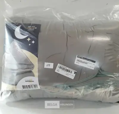 1 x Dekbed Zelesta 240x200 Groen/Grijs – kavel bij Belga Veilingen, Oudsbergen