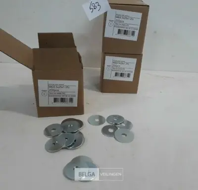 3 x Carrosserie rondellen verzinkt M6 x 25 mm 200 stuks – kavel bij Belga Veilingen, Oudsbergen