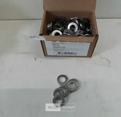 1 x Rondellen Inox A2 M 10 200 stuks – kavel bij Belga Veilingen, Oudsbergen