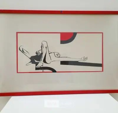 Hombre litho op Lamapapier, Octave Landuyt – kavel bij Belga Veilingen