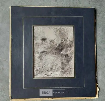Lavis chinese inkt, Victor Eeckhout (1821-1880), Vanitas – kavel bij Belga Veilingen