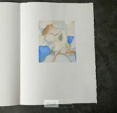 Aquarel op papier, Lieve Walbers, moeder en kind – kavel bij Belga Veilingen