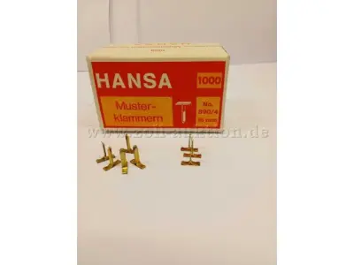 37 verpakkingen klemmen, platte kop, lengte 16 mm, van het bedrijf Hansa – kavel bij Zoll-Auktion, Berlin