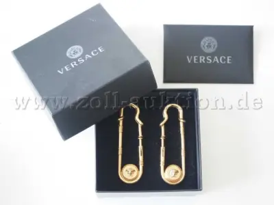1 paar Versace-oorbellen – kavel bij Zoll-Auktion, Bonn