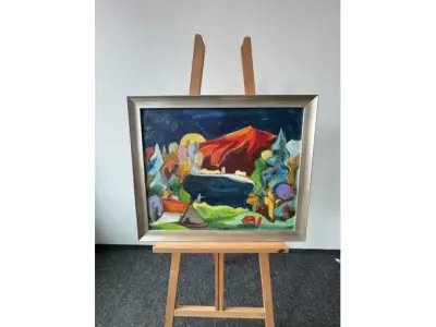 1 schilderij van kunstenaar Fred Arnus Zigldrum - Bergmeer - olieverfschilderij – kavel bij Zoll-Auktion, München