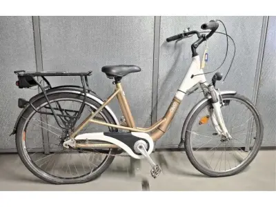 1 Damenrad, AVE, tour, gold/weiß, 7 Gang Narbenschaltung, 26", RH45 – kavel bij Zoll-Auktion, Frankfurt am Main
