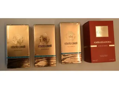 3 parfums „Roberto Cavalli” & 1 parfum „Gisada” Ambassadora – kavel bij Zoll-Auktion, Hamburg