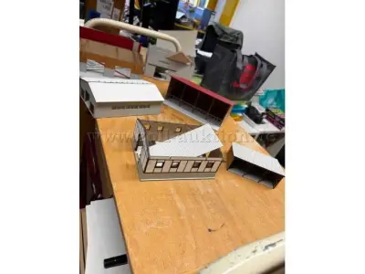 1 set van 6 bouwpakketten, lasergesneden, modelbouw, schaal H0 – kavel bij Zoll-Auktion, Bad Kreuznach