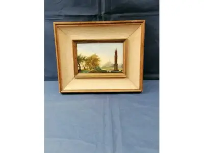 1 Ölgemälde auf Leinwand "romantische Landschaft" – kavel bij Zoll-Auktion, Köln