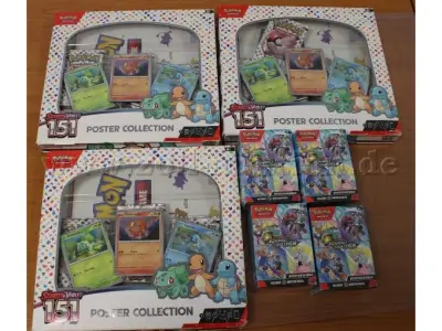 7 Teile Pokemon Poster Collection 151 Scarlet&Violet + Journey Together - Englisch – kavel bij Zoll-Auktion, Aachen