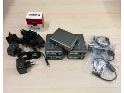 5 computers met één printplaat (mini-pc) - Raspberry Pi 4 Model B (bundel van 5 stuks) – kavel bij Zoll-Auktion, Meiningen