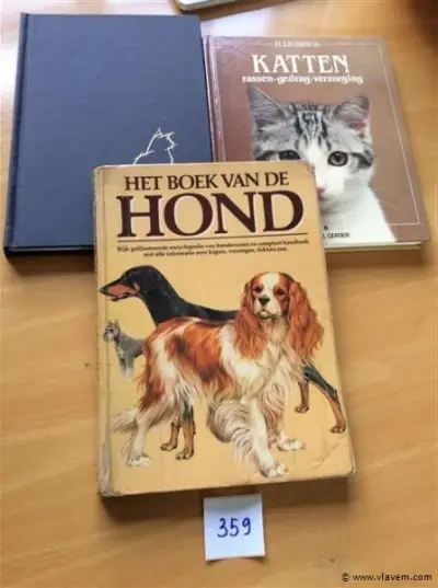 Boeken katten/hond 3st – kavel bij Vlavem