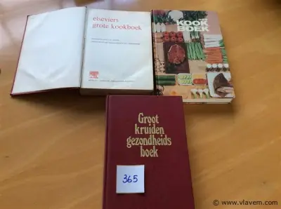 Kookboeken 3st – kavel bij Vlavem