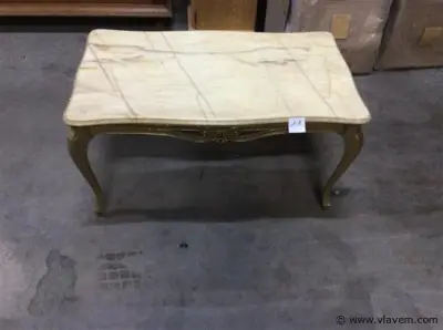 Salontafel met onyx/marmer blad – kavel bij Vlavem