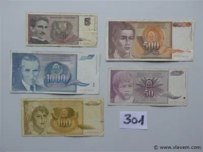 lot bankbiljetten uit Joegoslavië – kavel bij Vlavem