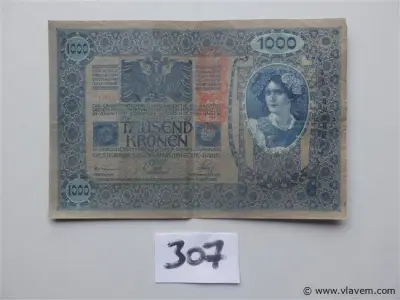 bankbiljet 1000 kronen Oostenrijk 1902 – kavel bij Vlavem