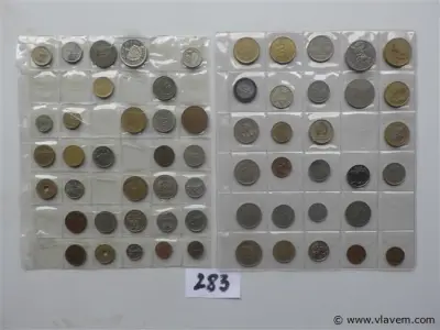 lot wereldmunten (2 vellen) – kavel bij Vlavem