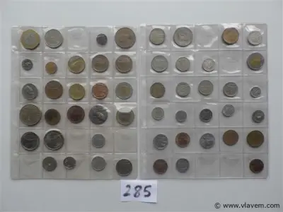 lot wereldmunten (2 vellen) – kavel bij Vlavem