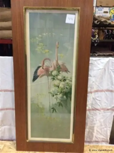 Kader flamingo. (glas gebarsten ) – kavel bij Vlavem