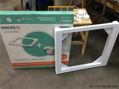 Tussenstuk wasmachine - droogkast – kavel bij Vlavem