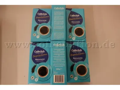 6 pakjes koffie Cafeclub Superaroma Naturmild, gemalen, à 500 g, in originele verpakking – kavel bij Zoll-Auktion, Hamburg